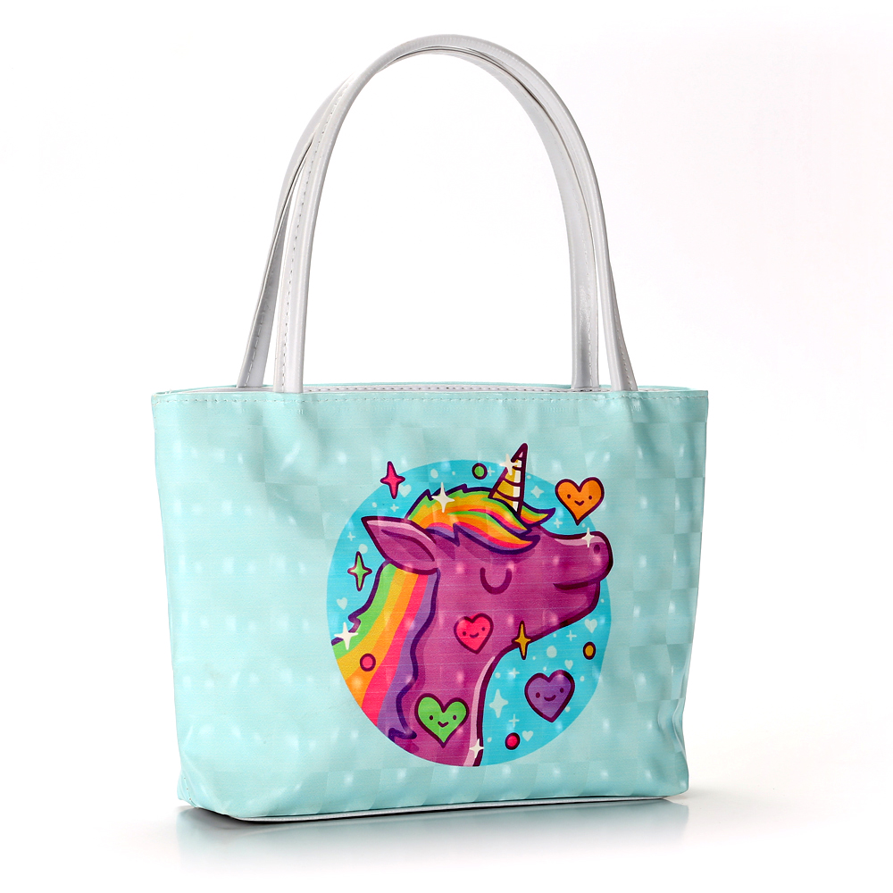 Unicorn handbag, cosmetics storage bag, promotional gift bag, factory direct sales details Picture