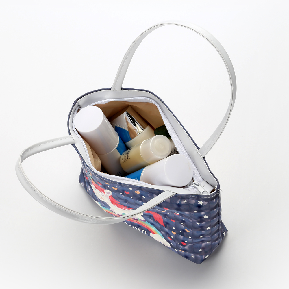 Unicorn handbag, cosmetics storage bag, promotional gift bag, factory direct sales Application Scenario