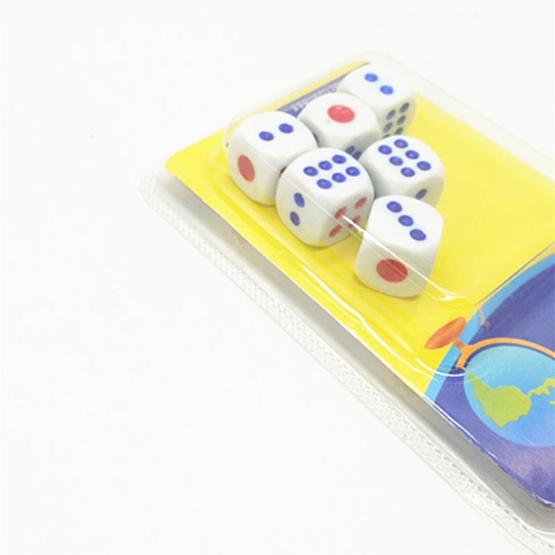 白色骰子 蓝点骰子筛子 骰盅筛盅色盅游戏棋子细节图