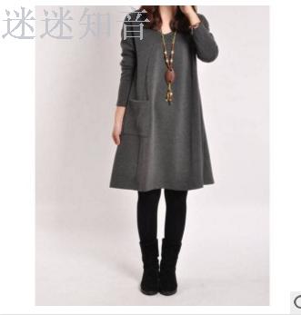 New large size women's long sleeve pajamas Korean version loose girls long sleeve sleeping dress