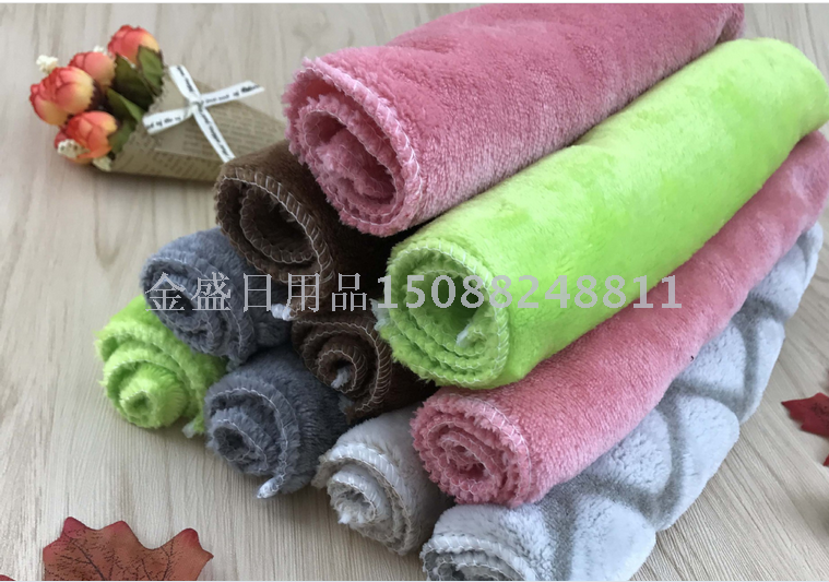 Multifunctional non-greasy dishtowel dishtowel dishcloth vegetable fiber 100 clean cloth thumbnail