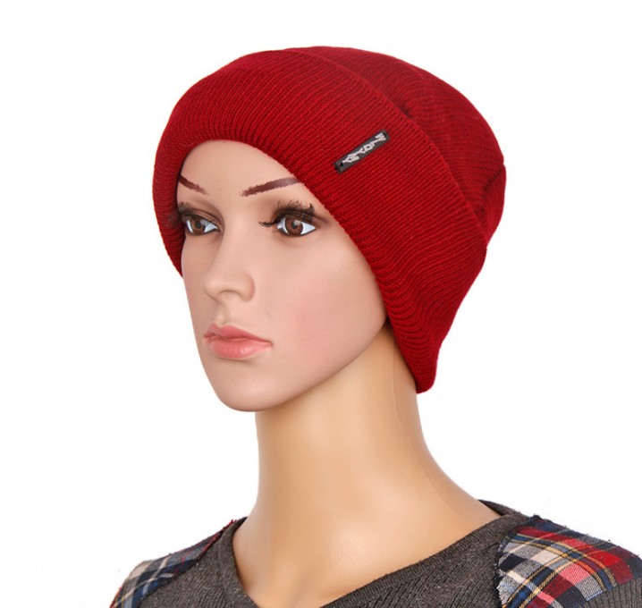 Men's woolen cap, hooded cap, fleece thickened ski cap, outdoor warm knitted cap Specification image