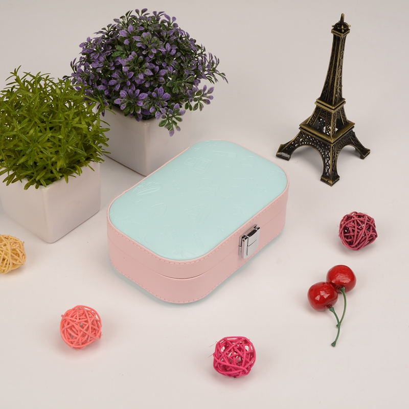 Guanyu new Korean mini jewelry box portable sweet candy color jewelry box in stock thumbnail