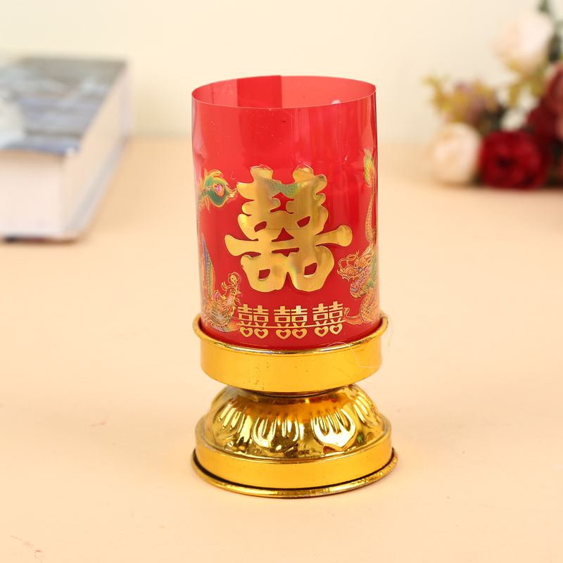 Factory direct sales of Chinese-style wedding candles with dragon and phoenix patterns for the bridal chamber Specification image