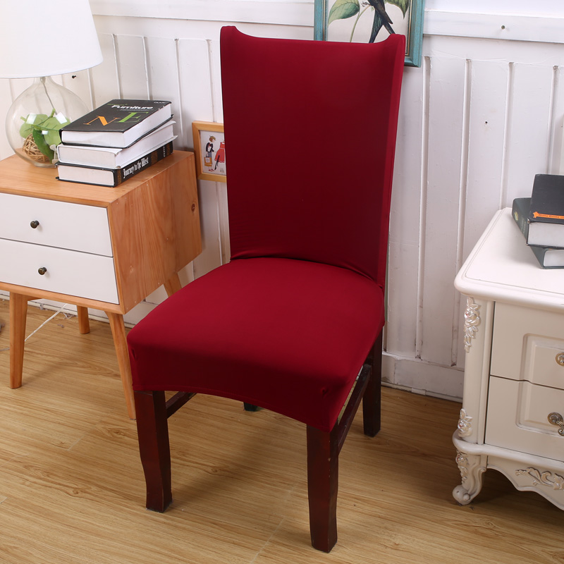 厂家直销弹力餐椅套连体椅子套纯色简约现代家用凳子套酒店椅套产品图