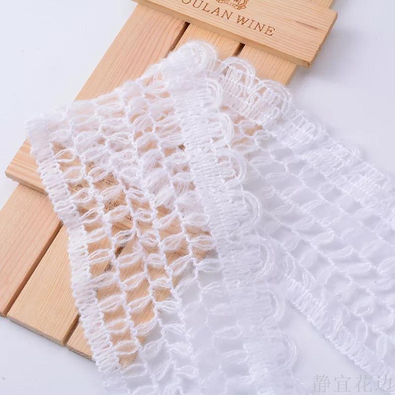 New White Peacock Lace Wool Cashmere Lace Scarf Garment Accessories details Picture