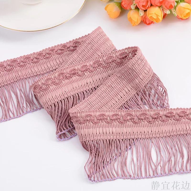 One Side New Flowing Beard Polyester Thread Fringe Row Beard Lace Scarf Garment Accessories Application Scenario