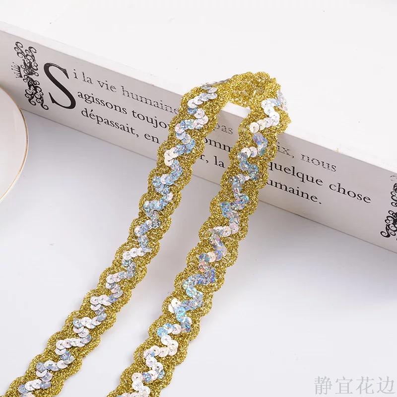 Wavy Sequin Lace 2Cm Stage Costume Hat Accessories details Picture