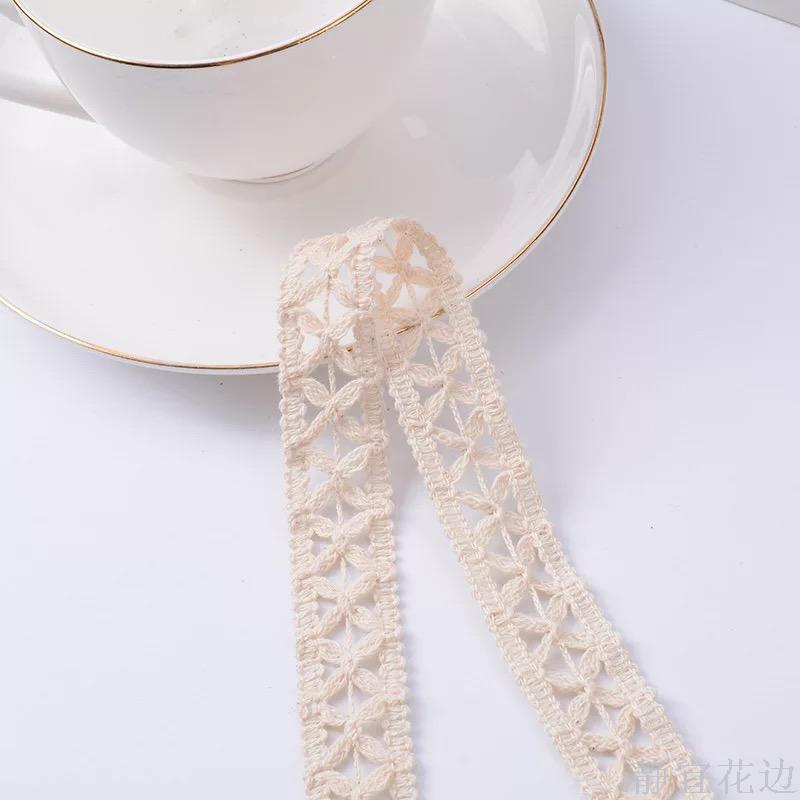 This White Cotton Thread Lace Xx Mesh Shape Cross Jewelry Hat Accessories details Picture