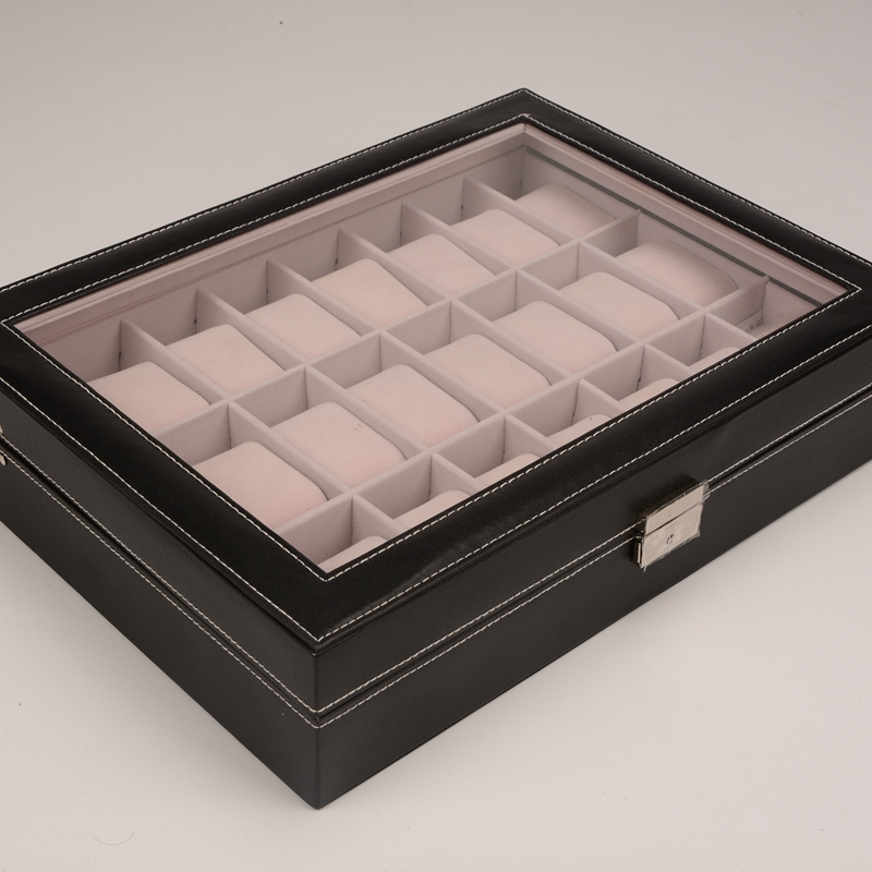 Guanyu high-end 24-bit watch box New full skylight large-capacity watch display box spot thumbnail