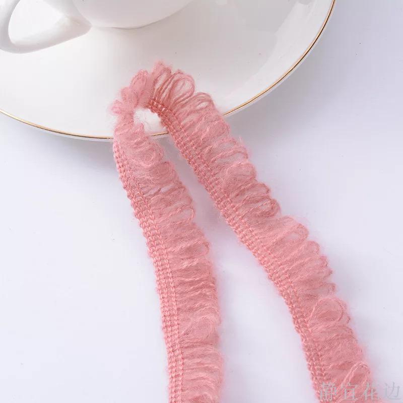 Can Be Customized Mixed Color Flow Beard Lace 1.5Cm Fringe Row Beard Scarf Accessories Specification drawing