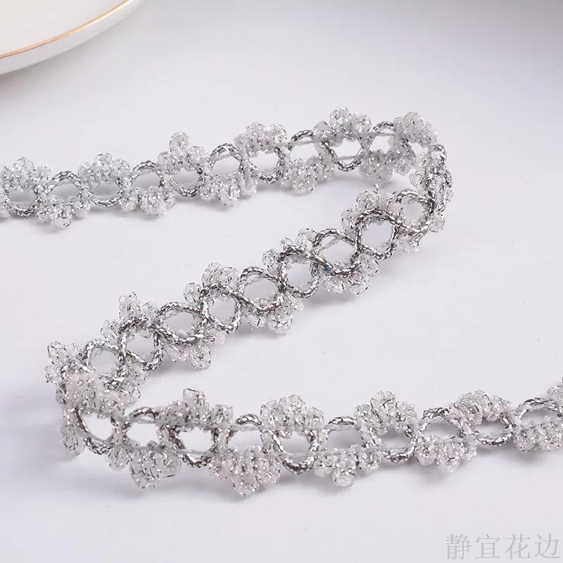 Factory Direct Sales On Both Sides Of Three Flower Lace Colorful Lace Clothing Accessories Decorative Small Edge Specification drawing