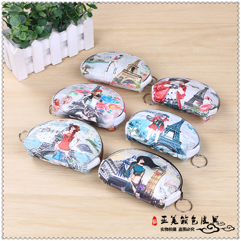 Cartoon Personality Creative Hand Bag Painted Card Bag Ultra-Thin Small Wallet