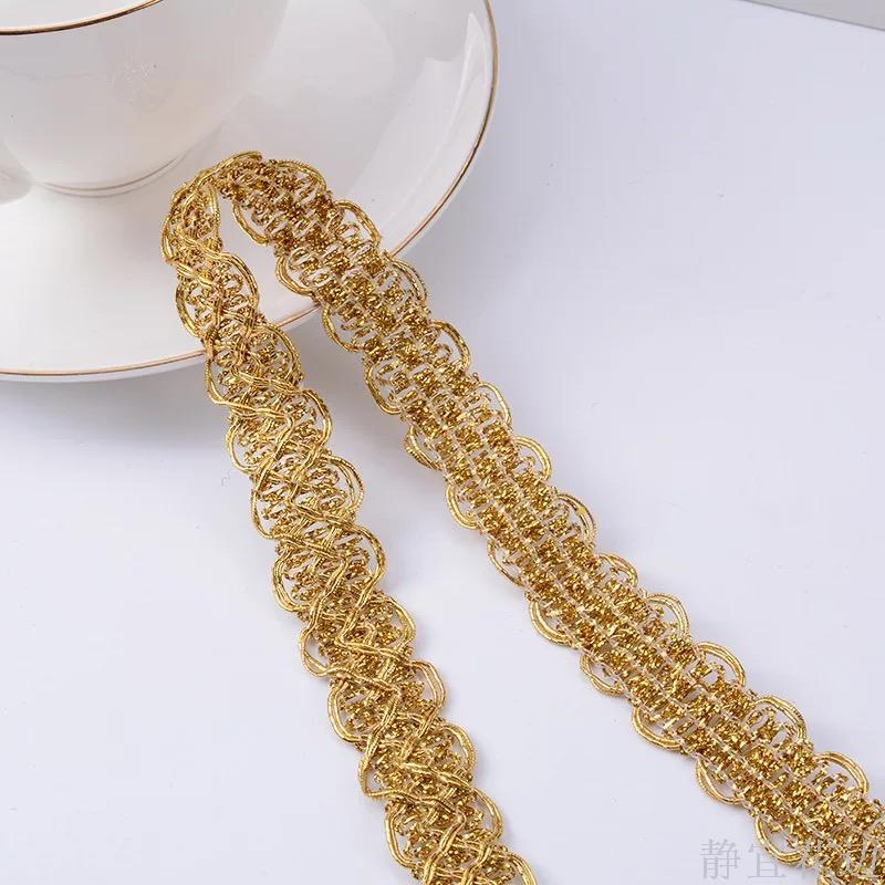 2Cm Gold And Silver Woven Lace Handicraft Hat Garment Accessories