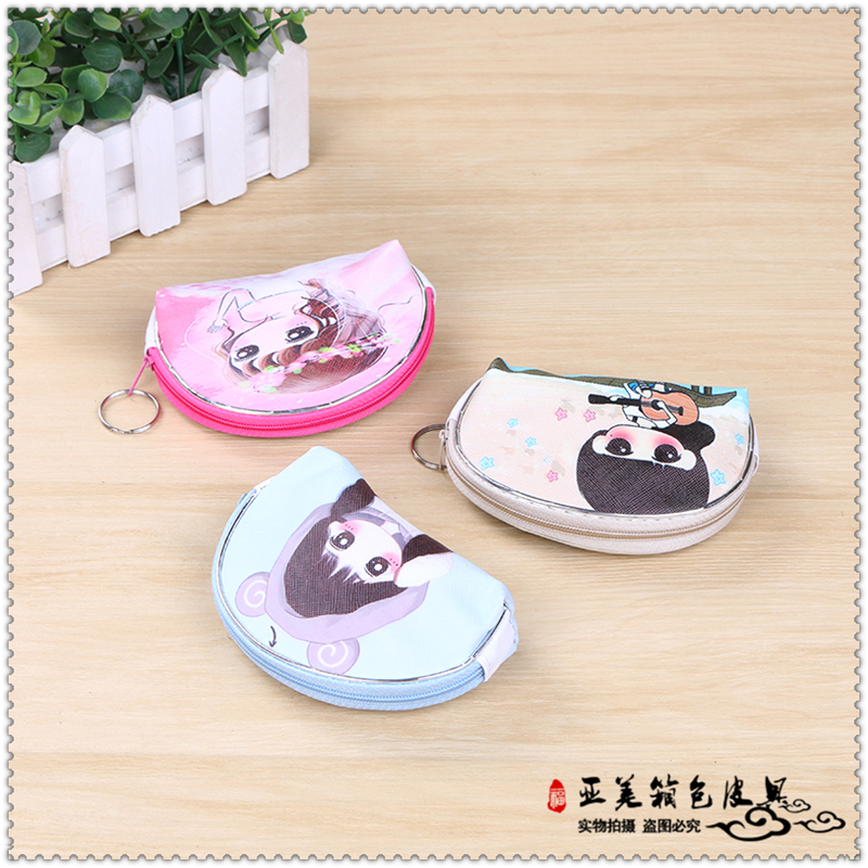 卡通零钱包硬币包女创意迷卡通图案拉链耳机包细节图