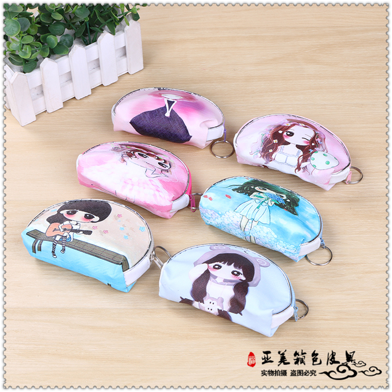 卡通零钱包硬币包女创意迷卡通图案拉链耳机包图
