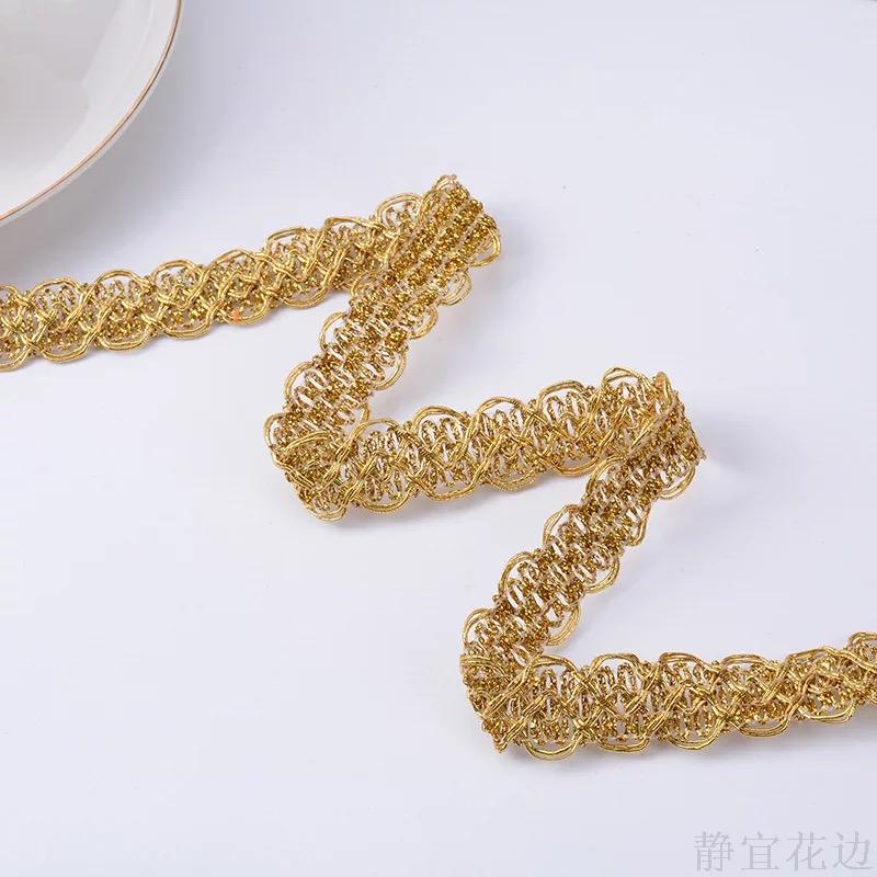 2Cm Gold And Silver Woven Lace Handicraft Hat Garment Accessories Specification drawing