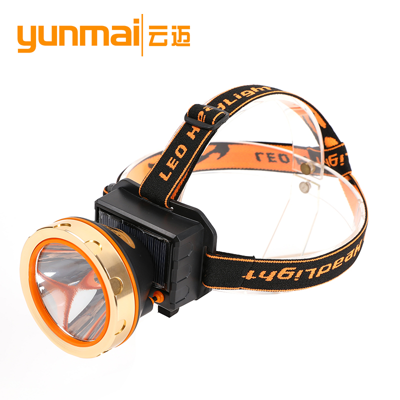 内置电池大功率充电头灯 户外远射探照灯矿灯 XPG手电筒