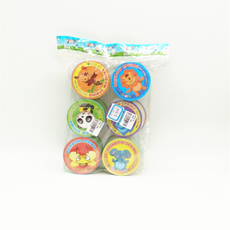 A67 Bag Rainbow ring Creative rainbow ring with cover spring ring folding ring pull ring
