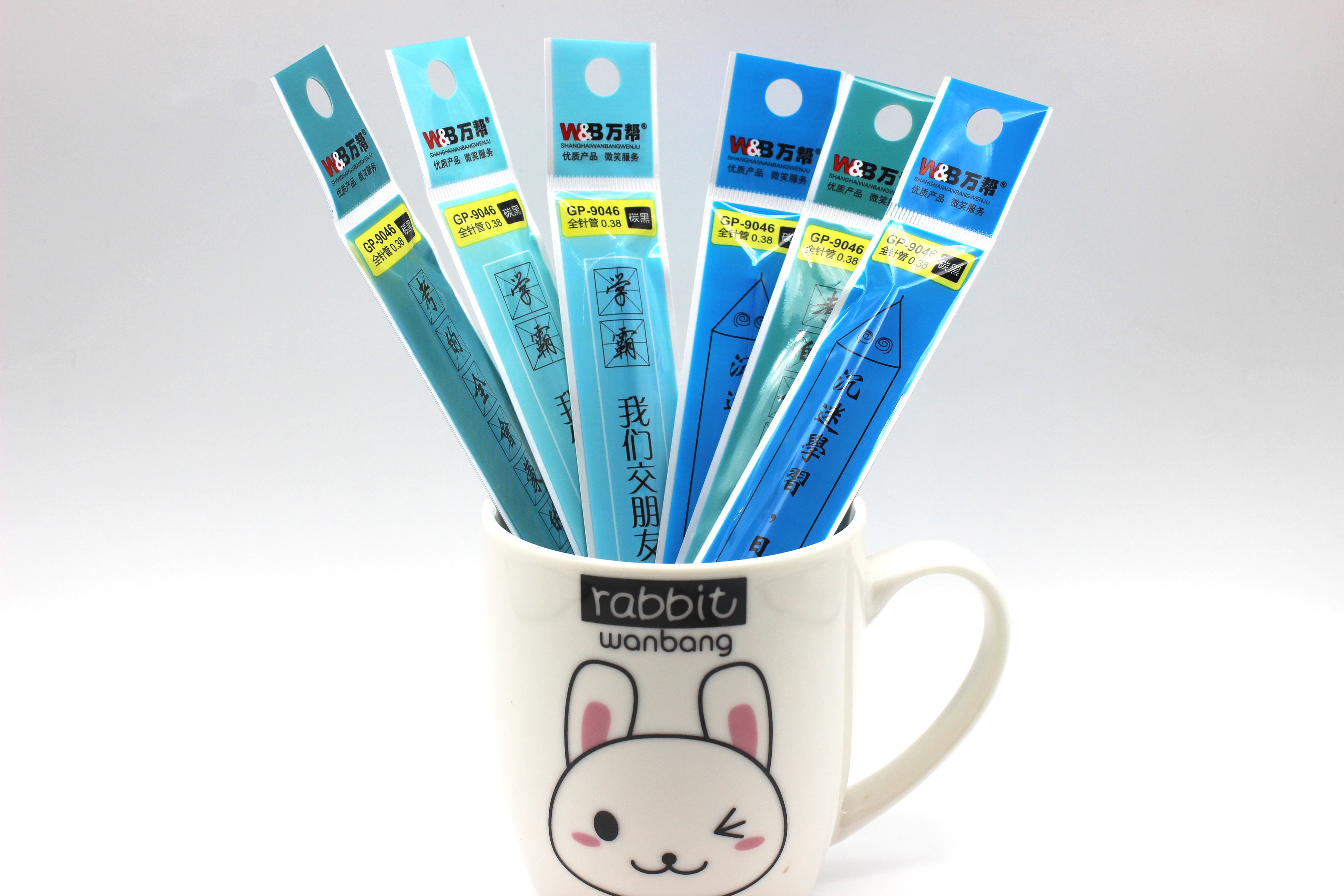 Wanbang's new GP-9046 type gel pen refill, student pen refill, cartoon pen refill 0.38 Specification image