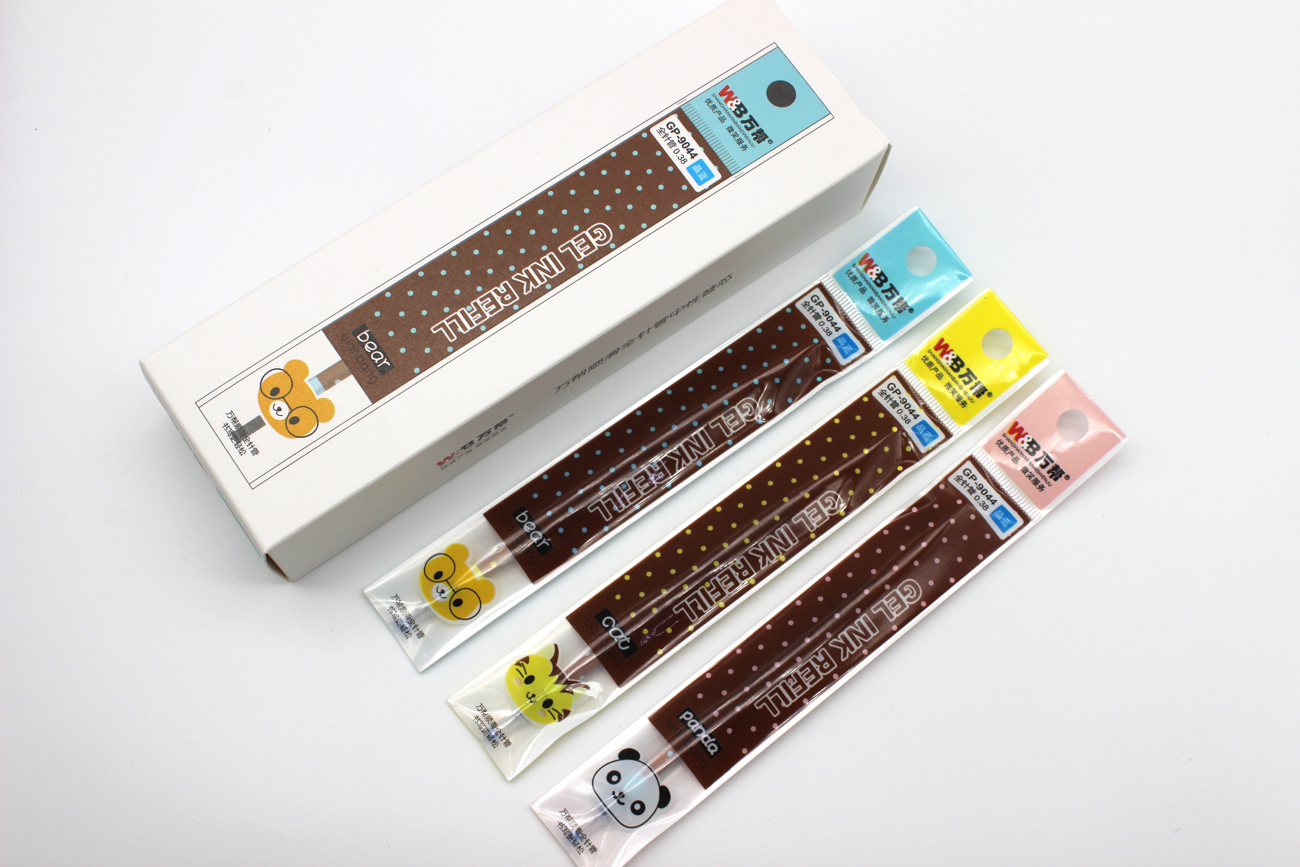Wholesale of Wanbang GP-9044 new cartoon pen refill 0.35mm gel pen refill details Picture