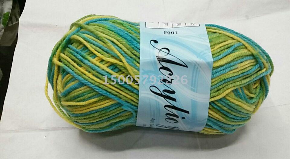 Factory direct sales of various specifications of acrylic segment dyed wool and colorful hand-woven baby yarn details Picture