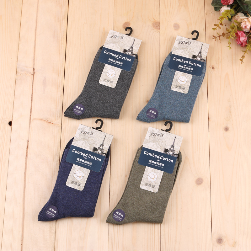 厂家直销 新款冬季保暖袜加厚精梳棉商务袜子棉袜男袜产品图
