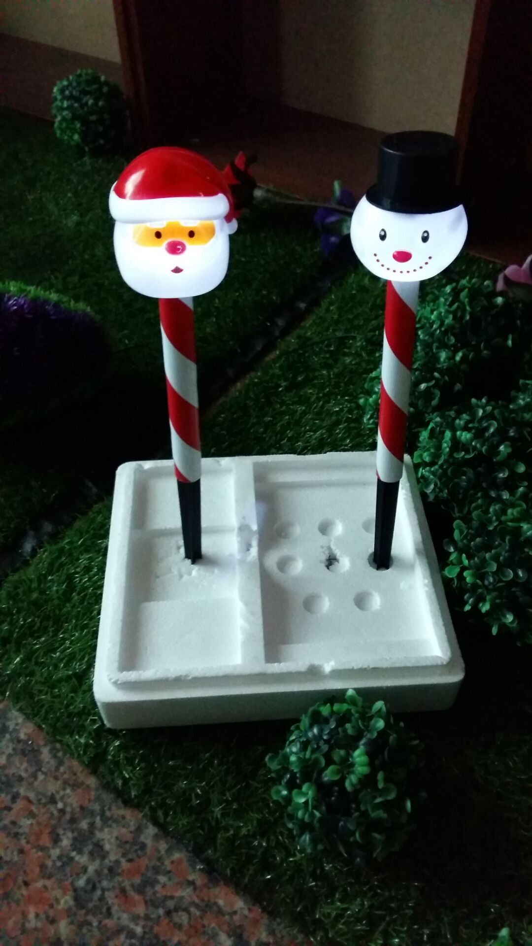 太阳能圣诞雪人 圣诞老人 地插灯产品图