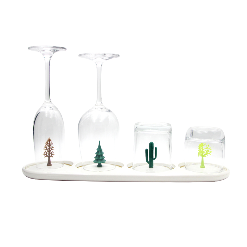 The design of the glass cup shelf, cute tray, red wine glass rack and draining rack Specification image