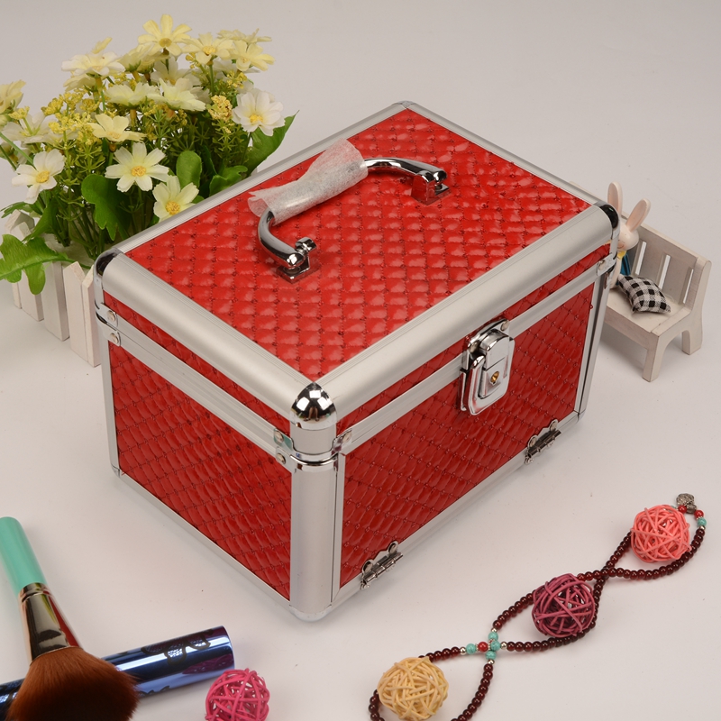 Guanyu Red Ringer portable cosmetic case portable aluminum multifunctional jewelry case thumbnail
