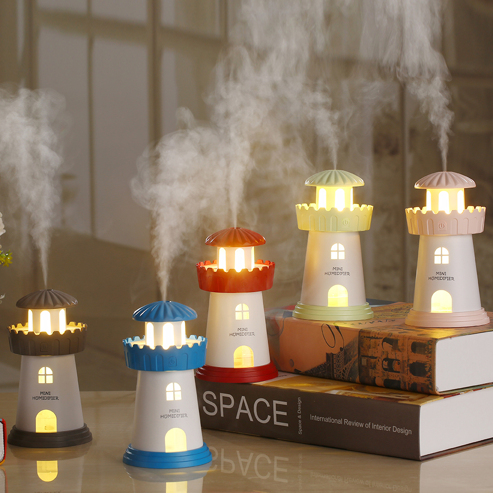 Creative Lighthouse Humidifier USB Night Light Humidifier details Picture