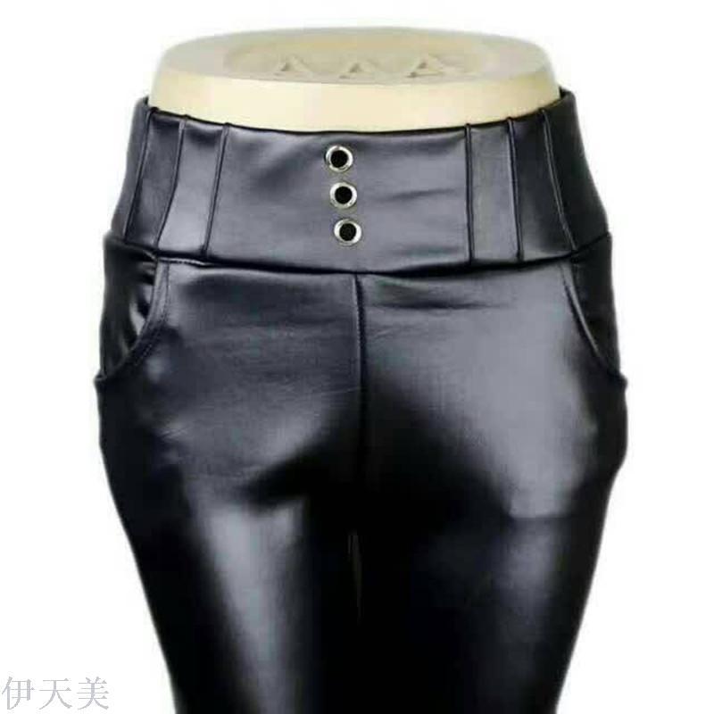 2017年秋季新款舒适时尚简约仿皮裤