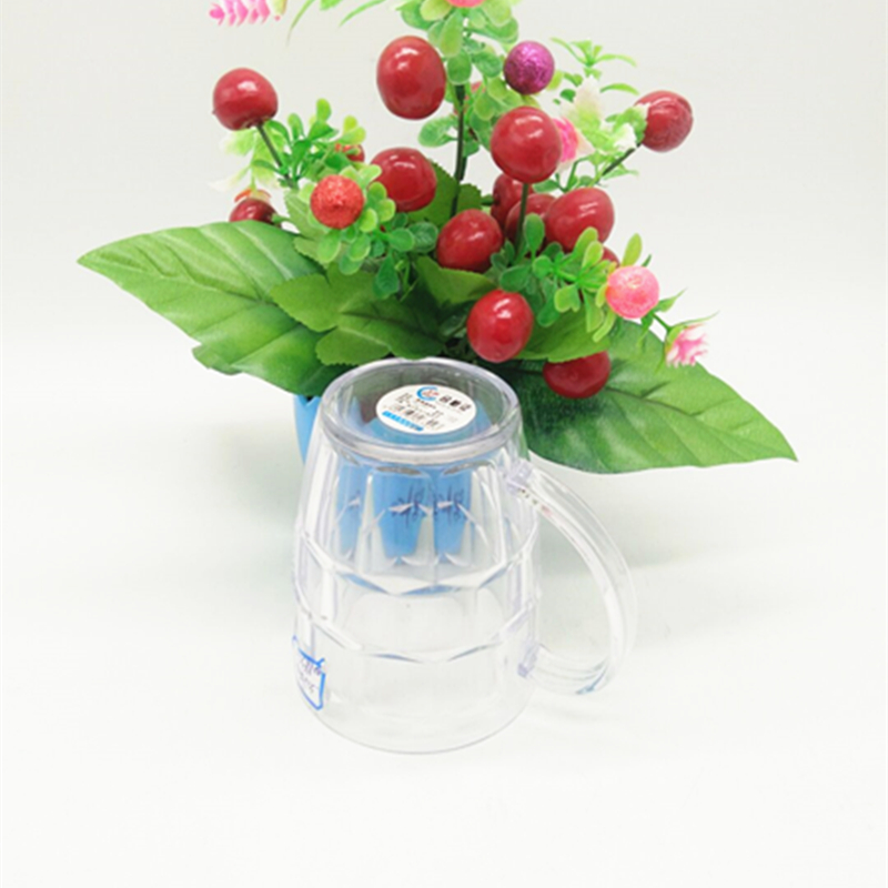 302 Creative transparent plastic cups, water cups, tea brewing cups with handles, beer mugs Specification image