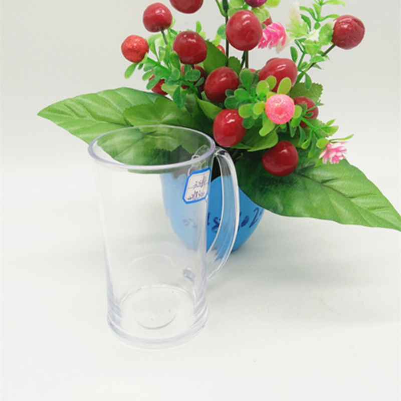 303 Creative transparent Plastic cups, water cups, tea brewing cups with handles, beer mugs