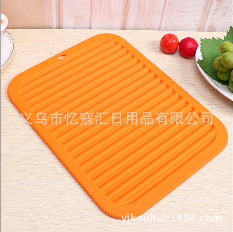 硅胶隔热餐垫 新款硅胶厨房用品漏水垫厂家创意硅胶防滑垫批发产品图