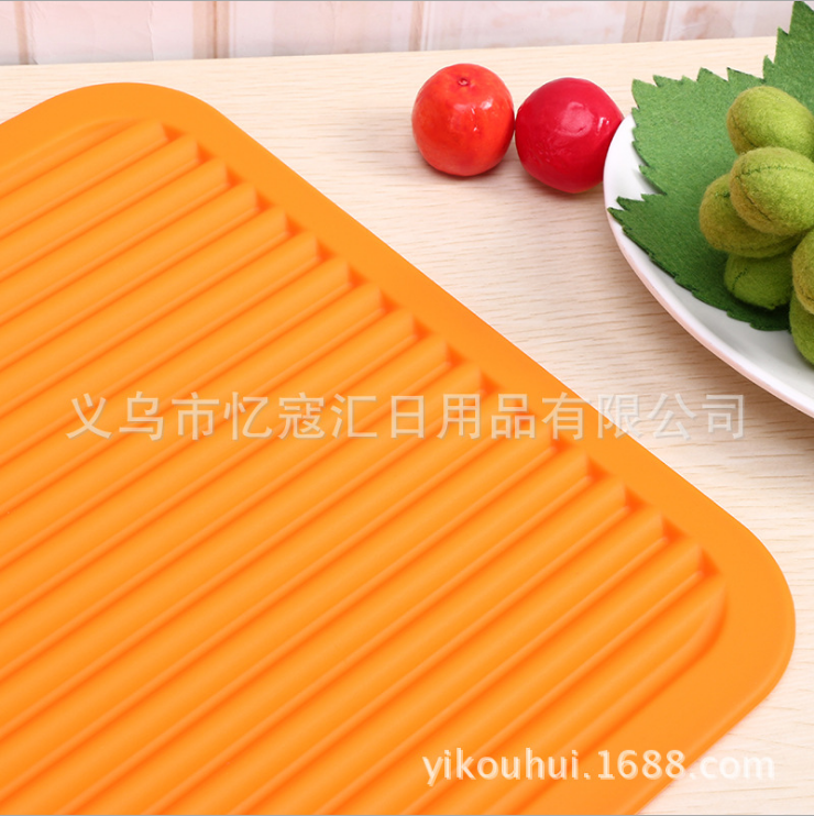 硅胶隔热餐垫 新款硅胶厨房用品漏水垫厂家创意硅胶防滑垫批发细节图