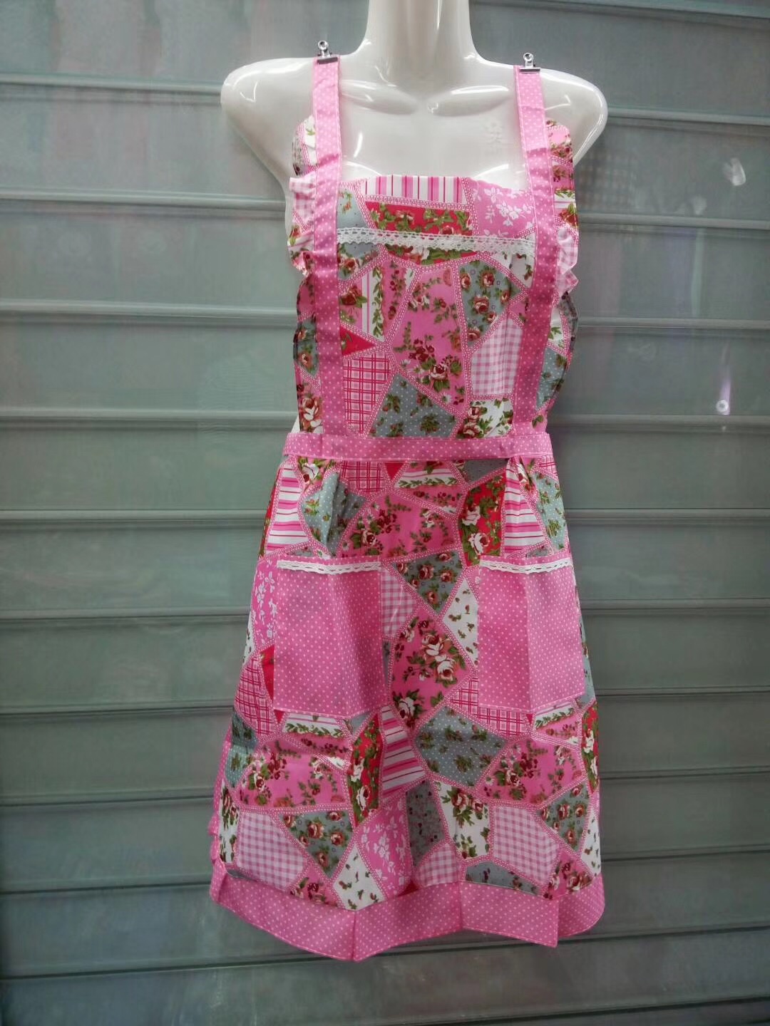 斜桃双层公主围裙-防霉防污-家庭的好帮手