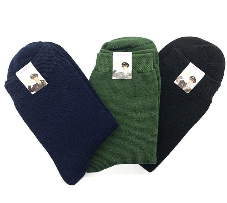 秋冬棉麻中筒军袜加厚大码军训户外防臭耐磨棉袜细节图