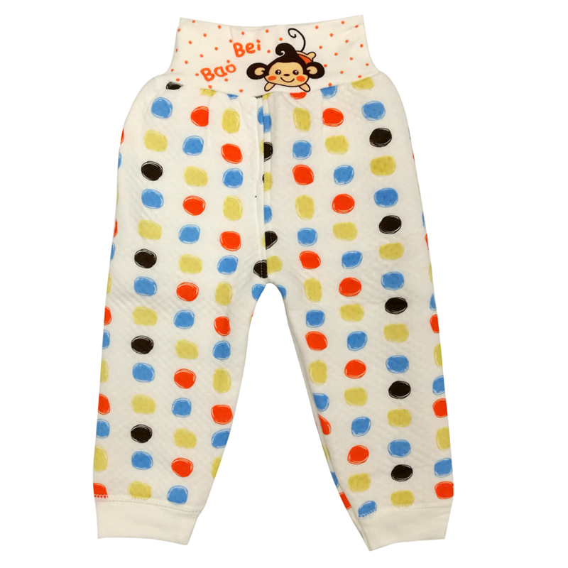 婴幼儿夹棉保暖两用裆高腰裤 男女宝宝护肚裤 儿童秋裤细节图