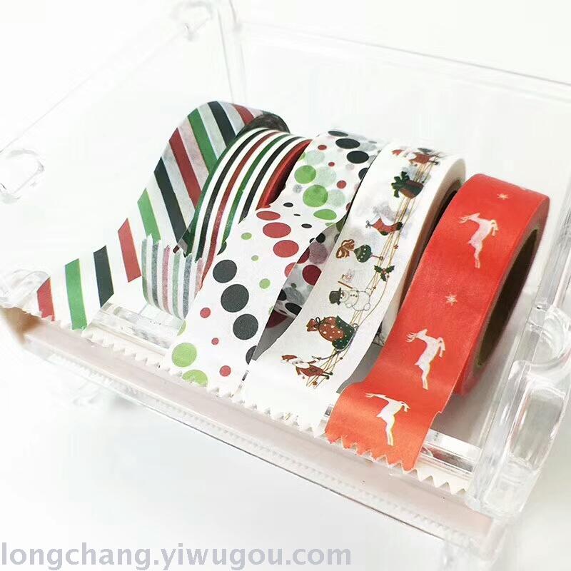 圣诞7 日本和纸DIY装饰手账相册手撕和纸胶带细节图