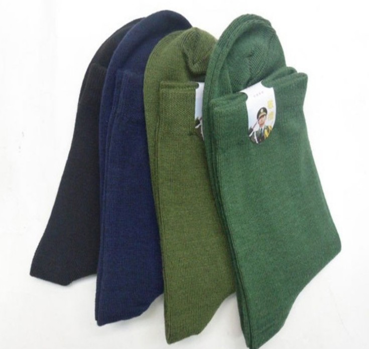 秋冬棉麻中筒军袜加厚大码军训户外防臭耐磨棉袜