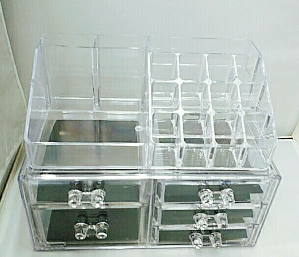 Korean-style large transparent acrylic multi-layer drawer cosmetic storage box desktop creative jewelry storage box details Picture