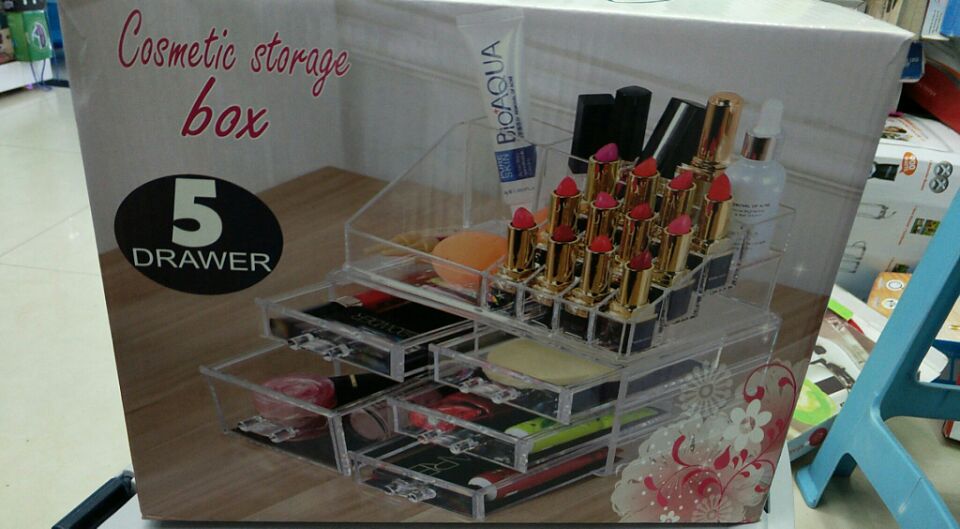 Korean-style large transparent acrylic multi-layer drawer cosmetic storage box desktop creative jewelry storage box Specification image