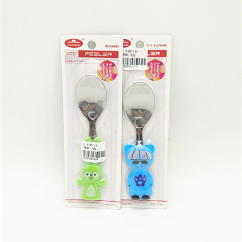 Creative cartoon children's rice spoons, stainless steel rice spoons for infants and toddlers