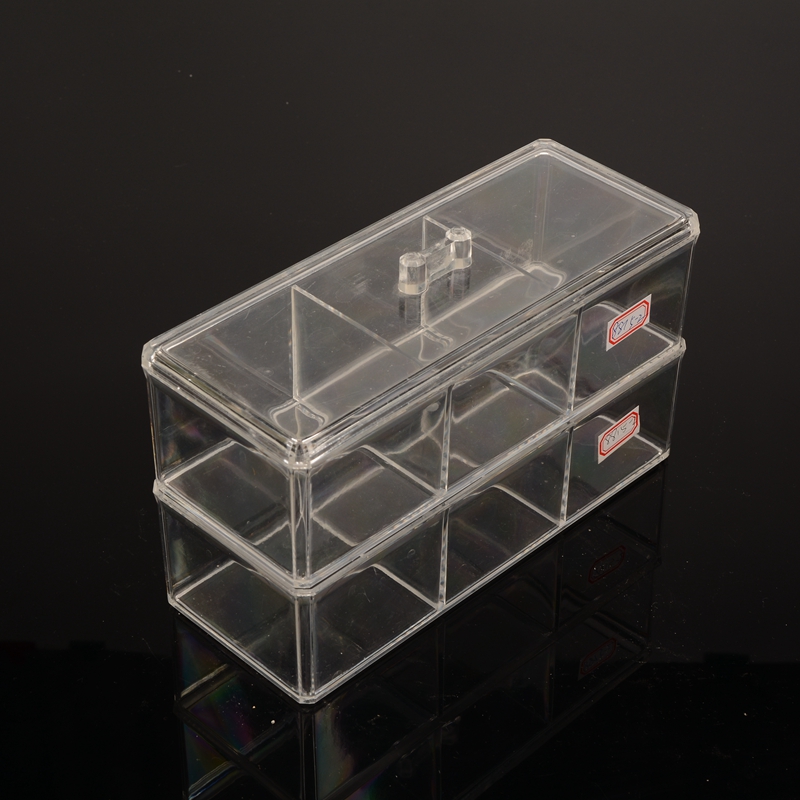 Guanyu high - grade transparent acrylic storage box double - layer dust-proof jewelry box spot thumbnail