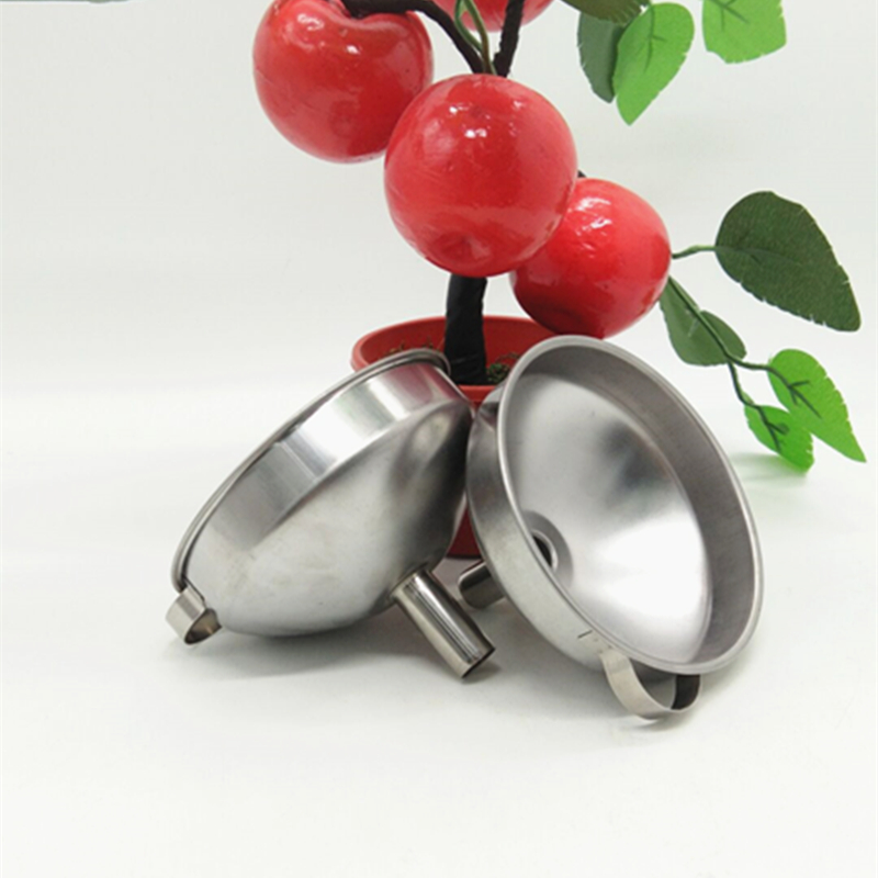 Iron funnel thickened stainless steel funnel water leak hourglass wine leak funnel