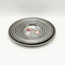 16cm stainless steel thickened cherry blossom plate Stainless steel plate household thickened dinner plate dish