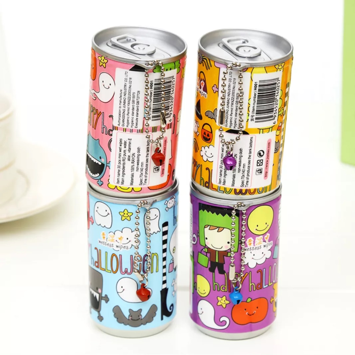 可乐罐卡通柔湿巾细节图