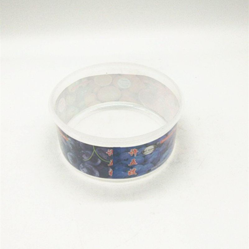 Purple transparent plastic round food storage box, microwave lunch box, refrigerator storage, long-lasting freshness preservation details Picture