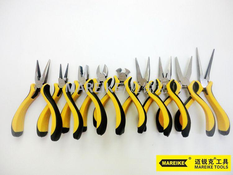 5-inch mini pliers, pointed-nose pliers, curved-nose pliers, needle-nose pliers, diagonal pliers, flat-nose top-cutting pliers, hand pliers details Picture